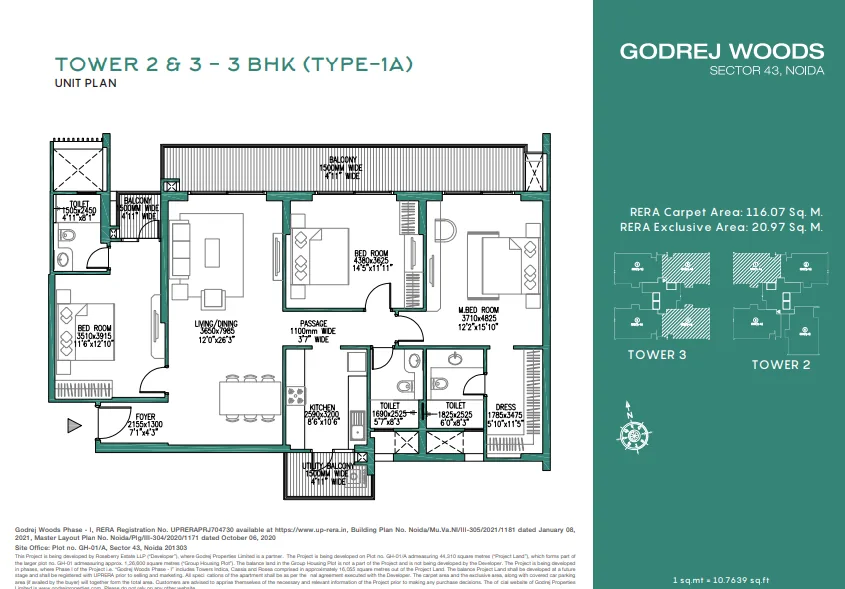 Living — Godrej Woods Sector 43 Noida
