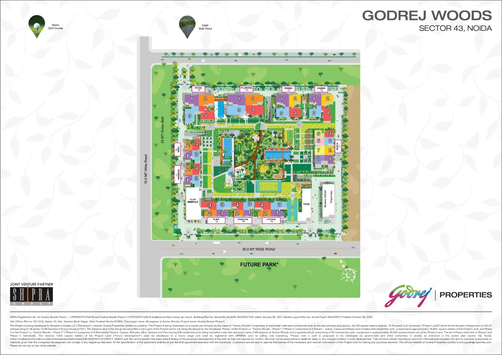 Society Site Plan — Godrej Woods Sector 43 Noida